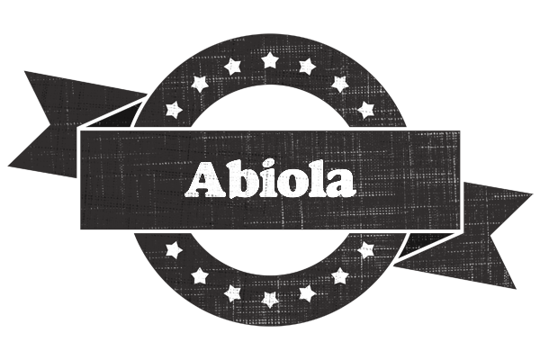 Abiola grunge logo