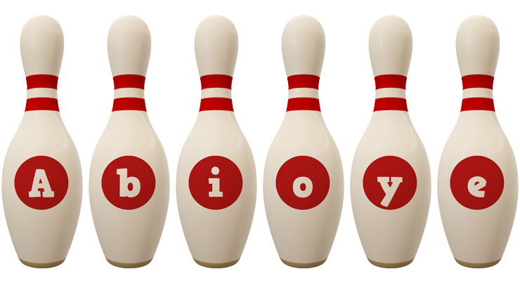 Abioye bowling-pin logo