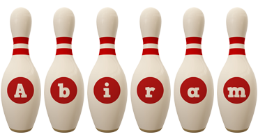 Abiram bowling-pin logo