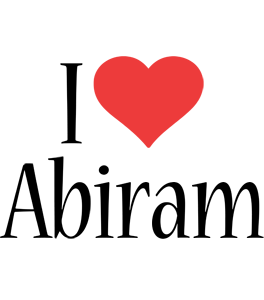 Abiram i-love logo