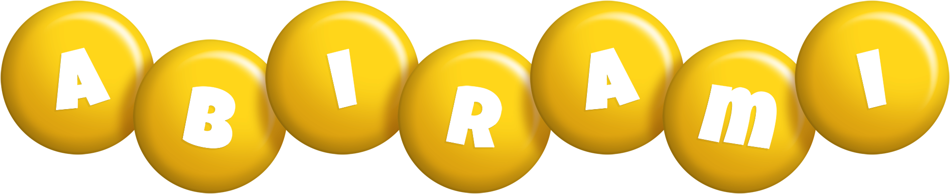 Abirami candy-yellow logo