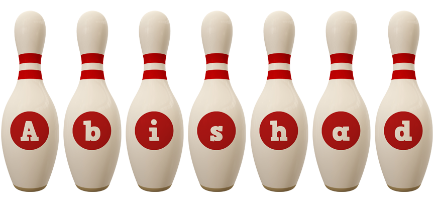 Abishad bowling-pin logo