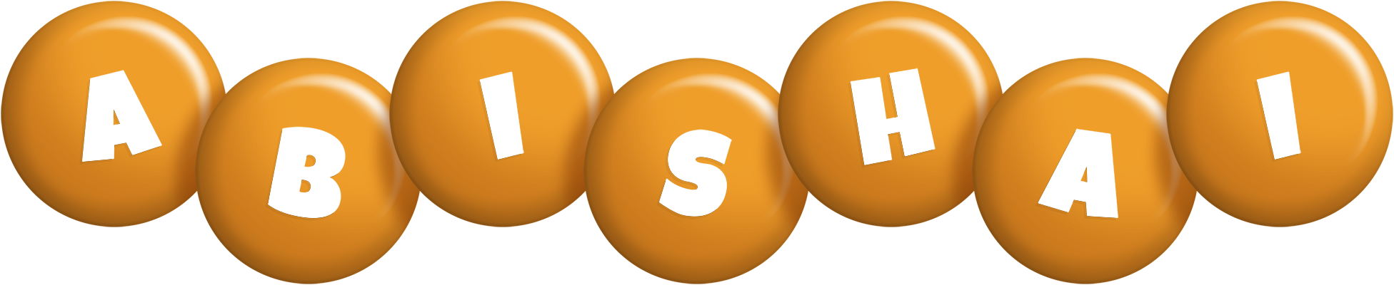 Abishai candy-orange logo