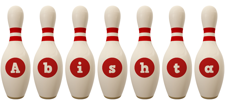 Abishta bowling-pin logo