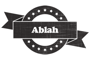 Ablah grunge logo