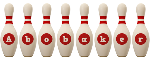 Abobaker bowling-pin logo