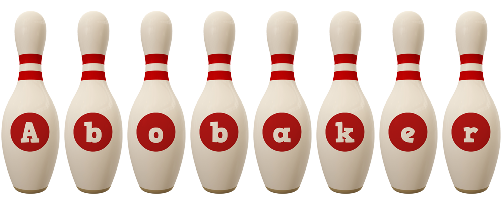 Abobaker bowling-pin logo