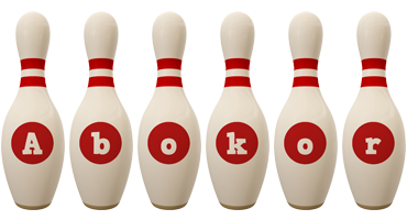 Abokor bowling-pin logo