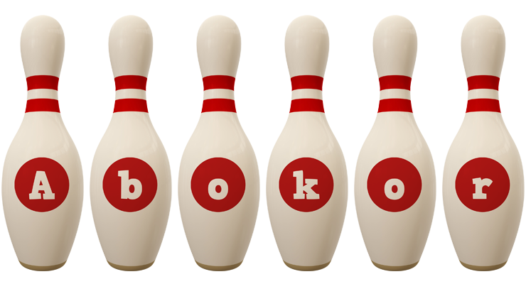 Abokor bowling-pin logo