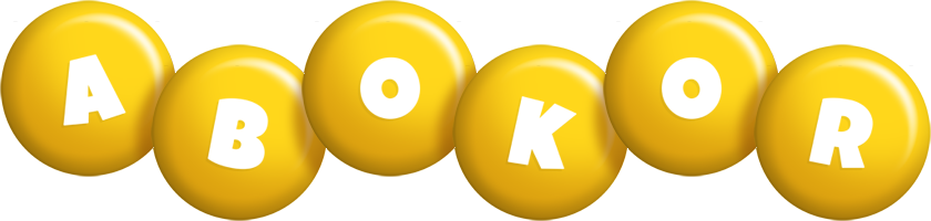 Abokor candy-yellow logo