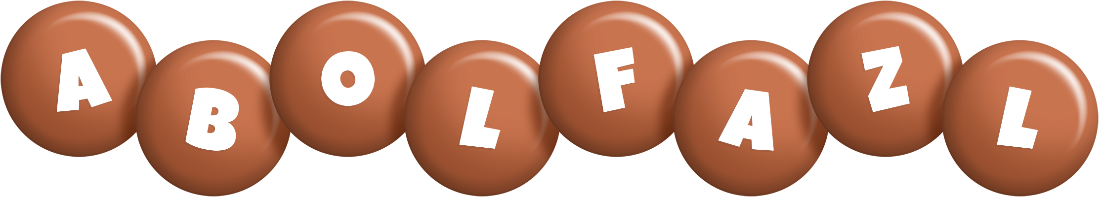 Abolfazl candy-brown logo
