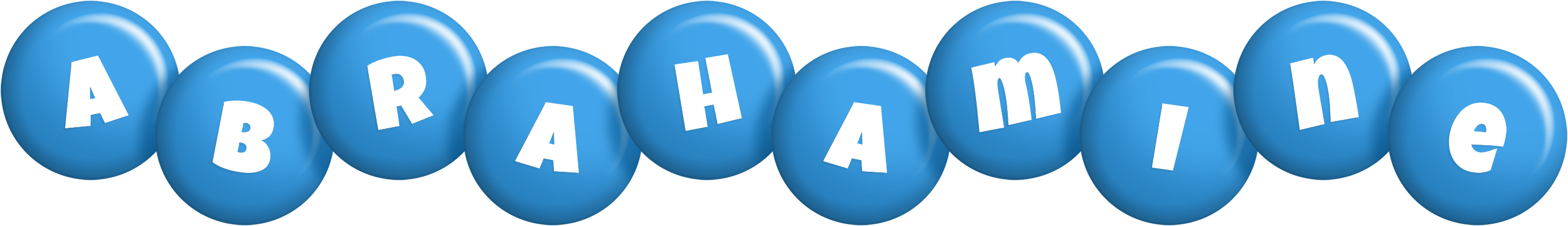 Abrahamine candy-blue logo