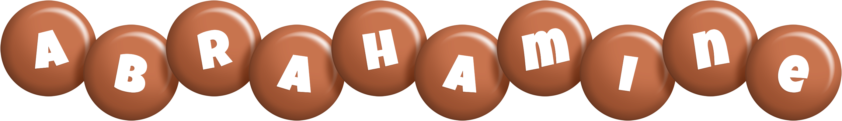 Abrahamine candy-brown logo