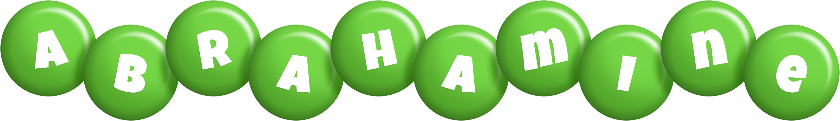 Abrahamine candy-green logo