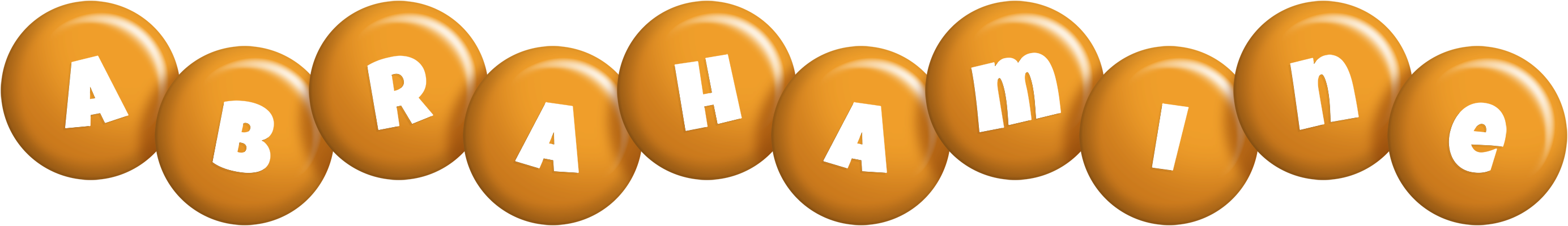 Abrahamine candy-orange logo