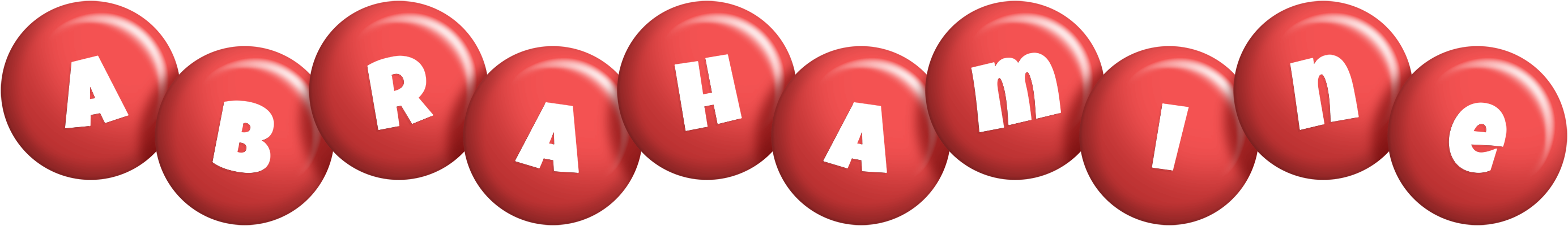 Abrahamine candy-red logo