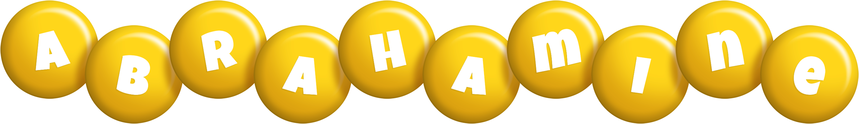 Abrahamine candy-yellow logo