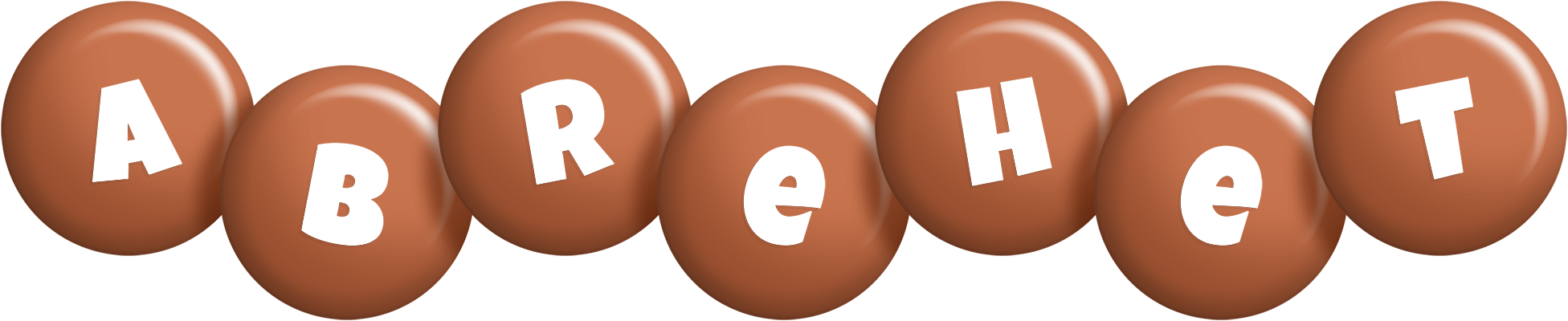 Abrehet candy-brown logo