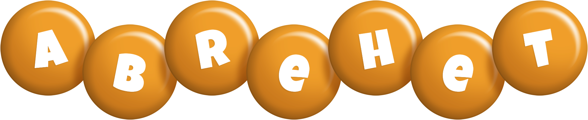 Abrehet candy-orange logo