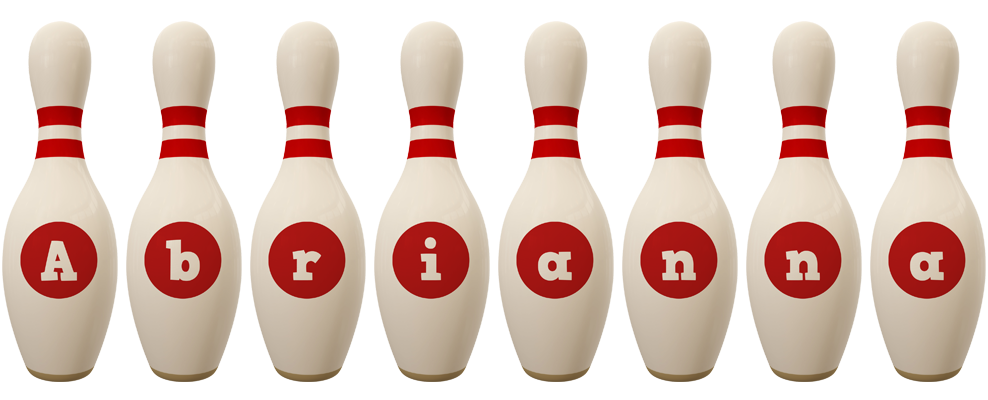 Abrianna bowling-pin logo