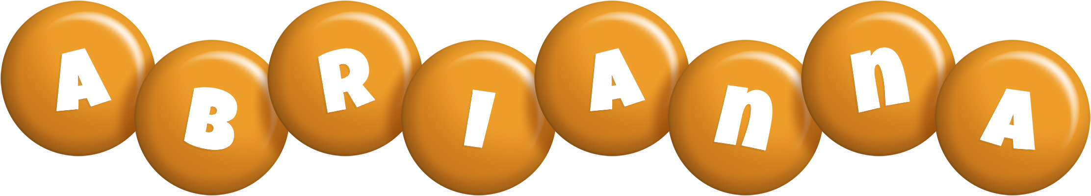 Abrianna candy-orange logo