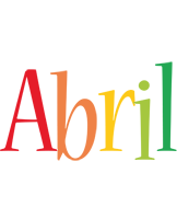 Abril birthday logo