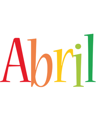 Abril birthday logo