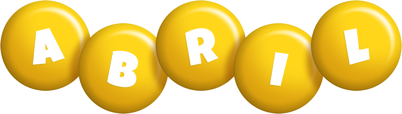 Abril candy-yellow logo