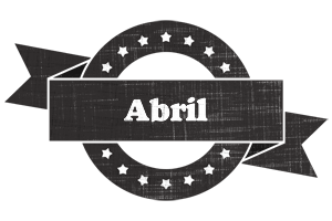 Abril grunge logo