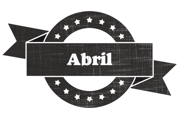 Abril grunge logo