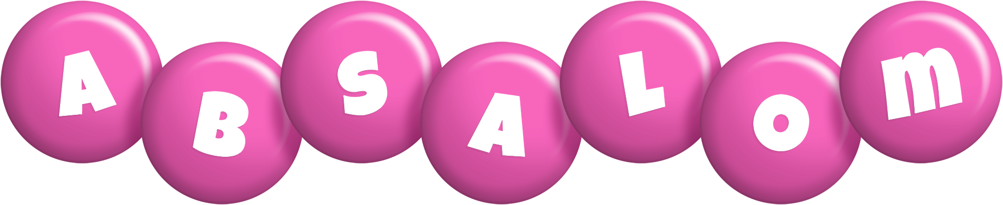 Absalom candy-pink logo