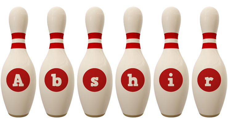 Abshir bowling-pin logo