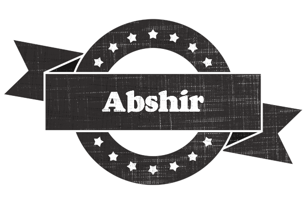 Abshir grunge logo