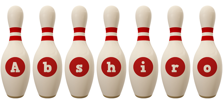 Abshiro bowling-pin logo