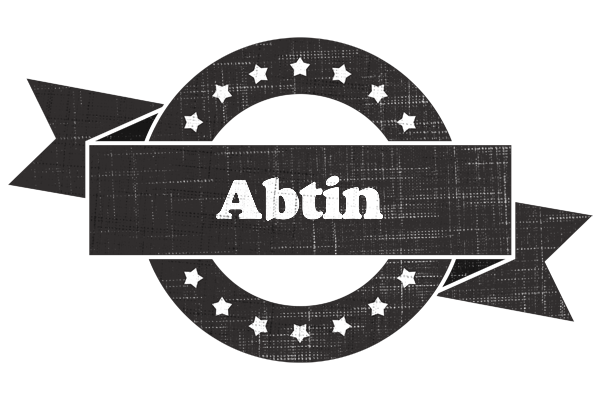 Abtin grunge logo