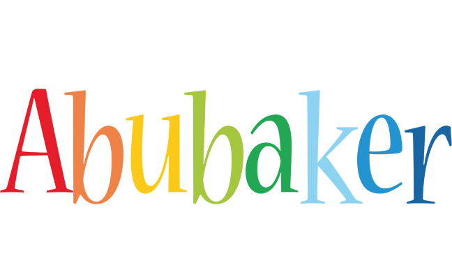 Abubaker birthday logo