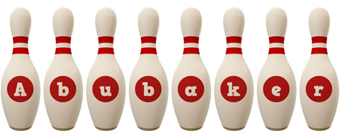 Abubaker bowling-pin logo