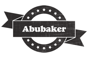 Abubaker grunge logo