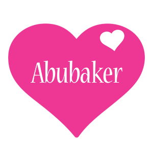 Abubaker love-heart logo