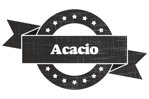 Acacio grunge logo