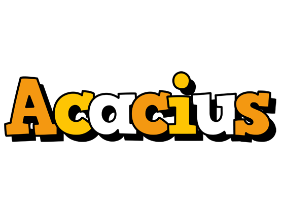 Acacius cartoon logo