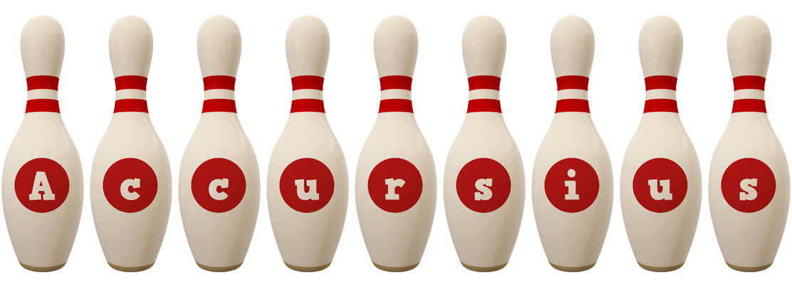 Accursius bowling-pin logo
