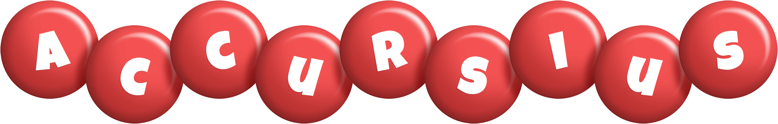 Accursius candy-red logo