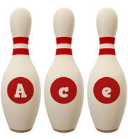 Ace bowling-pin logo