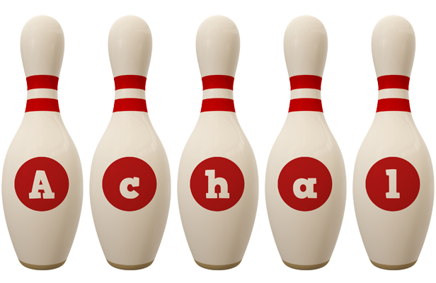 Achal bowling-pin logo