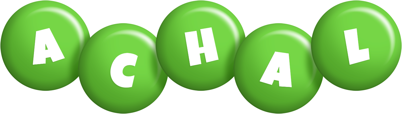 Achal candy-green logo