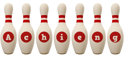 Achieng bowling-pin logo