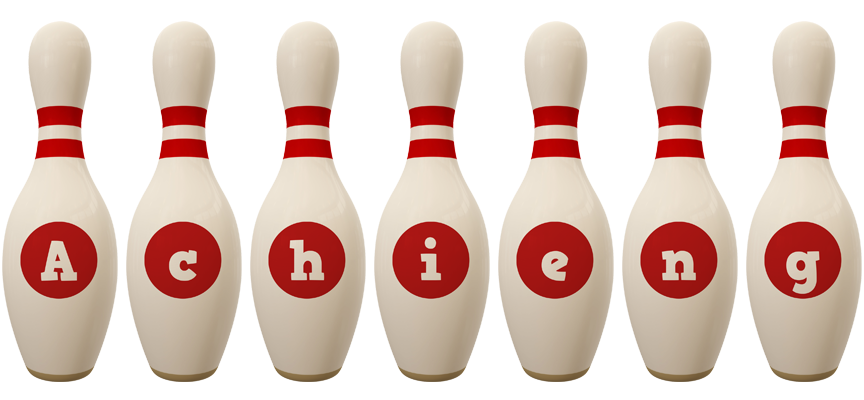 Achieng bowling-pin logo