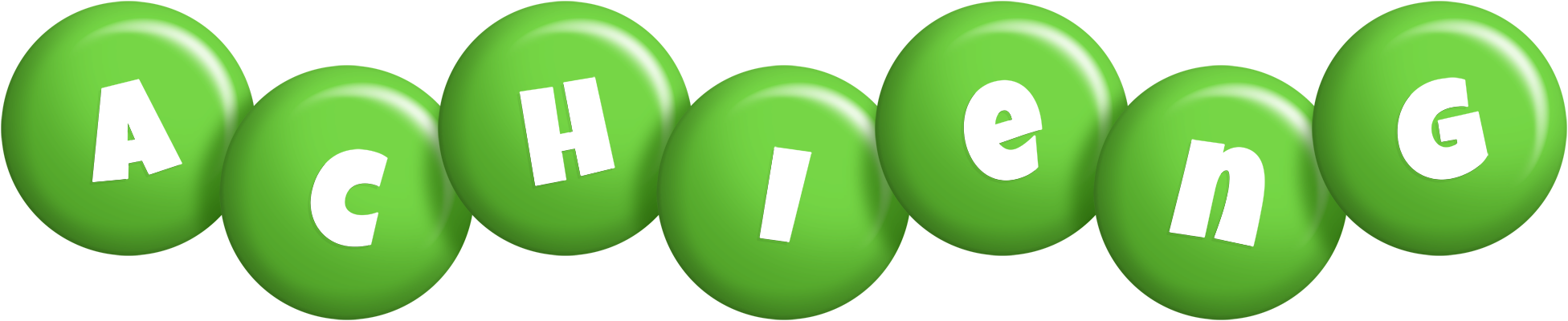 Achieng candy-green logo