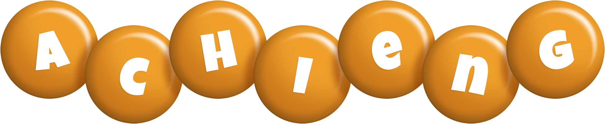 Achieng candy-orange logo